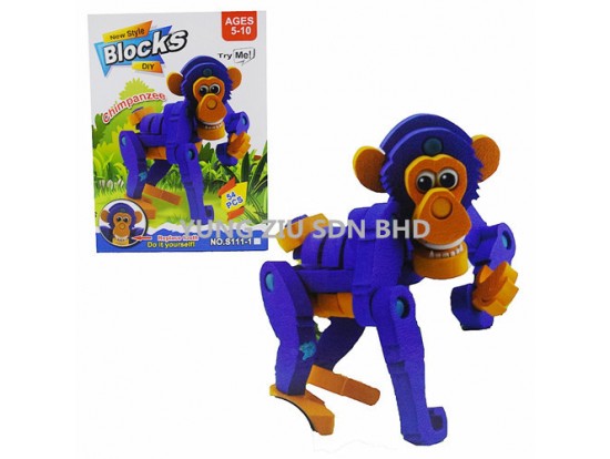 S111-1#CHIMPANZEE BLOCKS(EVA FOAM)(54PCS)